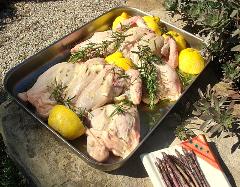 Sunday lunch; spatchcocked chicken and wild asparagus 